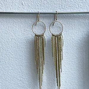 MIXIA Multilayer Big Round Hoop Earrings Women Long Tassel Gold